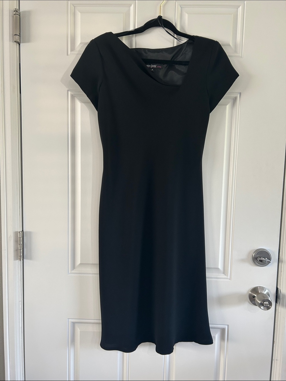 Classic Black Short-Sleeve Sheath Dress by White House Black Market
